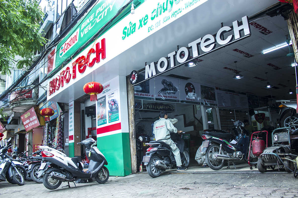mở cửa hàng sửa chữa xe máy